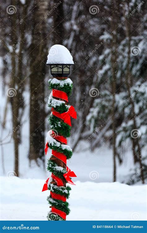 Christmas Light Pole stock photo. Image of white, decoration - 84118664
