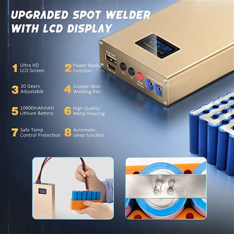 Buy HAOYUE 2022 Upgraded Mini Spot Welder, 20 Gears Enhanced Portable ...