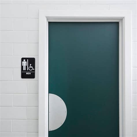 6 in. x 9 in. Men with Handicap Accessible Symbol | Ubuy India