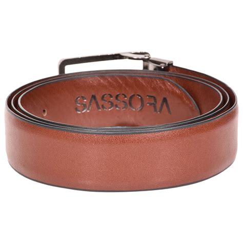 Sassora Premium Leather Reversible Detachable Buckle Belt For Men