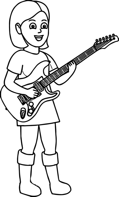 Guitar Coloring Page at GetColorings.com | Free printable colorings ...
