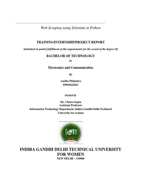 Image result for Web Scraping Using Python Project Report PDF