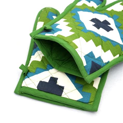 Buy SWAYAM LBR Set of 2 Geoemetric Print Cotton Gloves from Swayam at ...