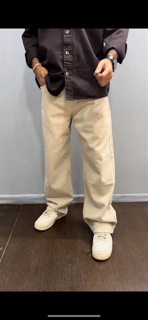 Beige Baggy Denims – The Wearhouse07