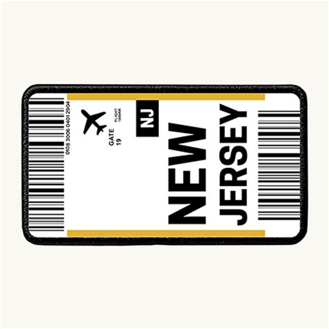 Patchify | New Jersey Flight Ticket Patch - Garden State Charm – Patchify®