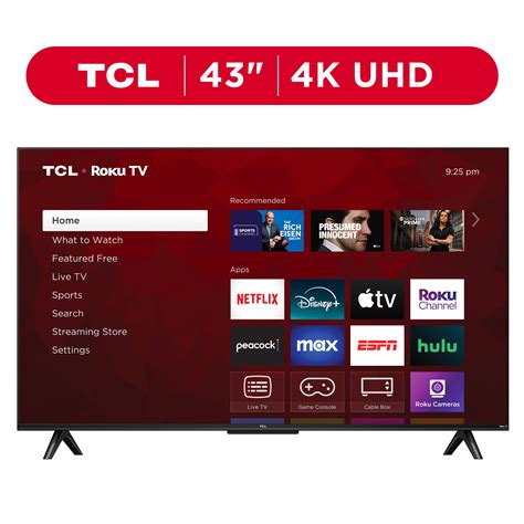 TCL 43" Class 4-Series 4K UHD HDR Smart Roku TV - 43S451 - Walmart.com