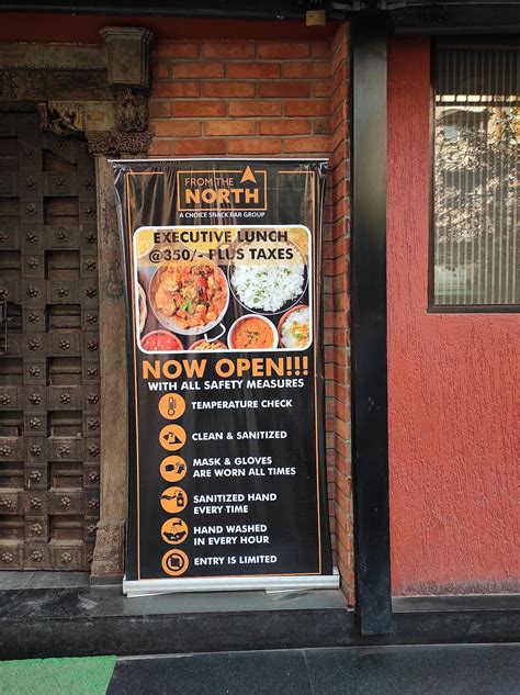 Menu at From The North, Ahmedabad, CHOICE RESTAURANT LANE