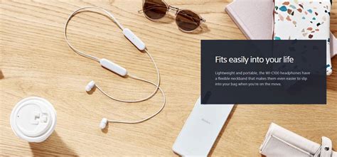 Buy Sony WI-C100 Wirless Neckband Earphone with Up to 25 Hours of ...