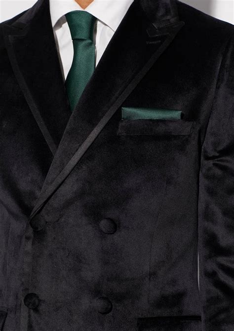 Black Velvet Double Breasted Blazer Suit – Tumuh