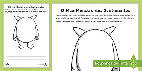Atividade Monstro dos Sentimentos (teacher made) - Twinkl