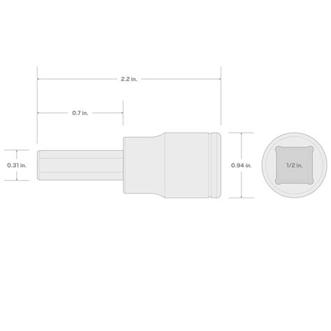 TEKTON 1/2-in Drive 5/16-in Hex Bit Driver Socket SHB22208 at Lowes.com