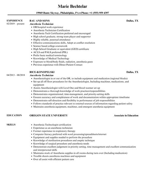 Anesthesia Tech Job Duties at Joseph Becher blog