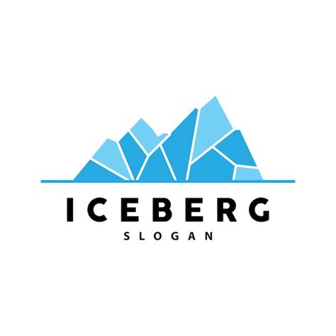 Eisberg, Logo, Antarktische Berge, Vektor, In, Eisblau, Farbe, Natur ...