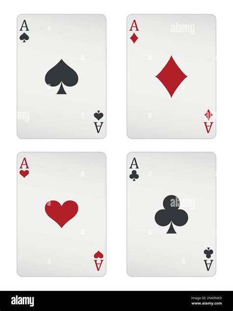 playing cards - a set of ace cards, Aces of Hearts, Spades, Clubs and ...