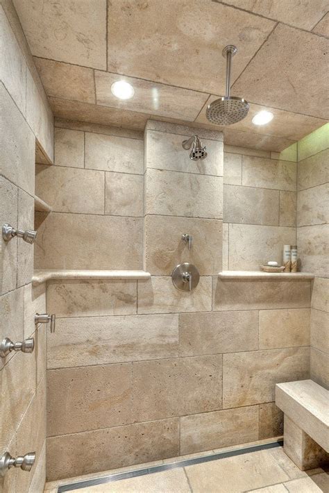 45+ Simple Stone Bathroom Design Ideas | Natural stone tile bathroom ...