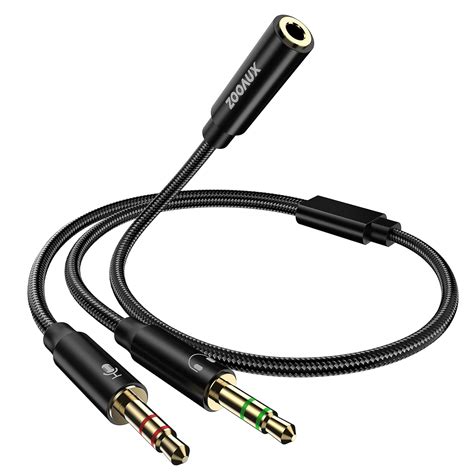 ZOOAUX 3.5mm Headphone Mic Y Splitter Cable for India | Ubuy