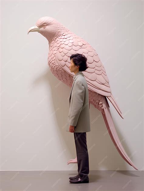 Photo of half woman half bird by erwin wurm full body | Premium AI ...