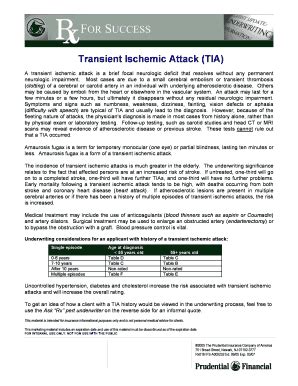 Fillable Online Transient Ischemic Attack TIA Fax Email Print - pdfFiller