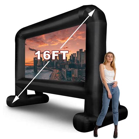 16 FT Inflatable Movie Screen Inflatable Projector Screen for Outside ...