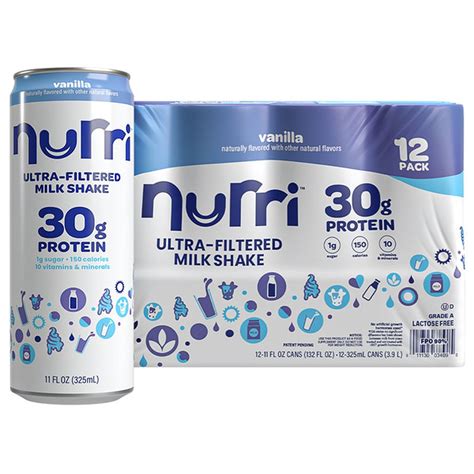 Nurri Vanilla, Ultra Filtered Milk Shake, 30G Protein (11 fl oz ...