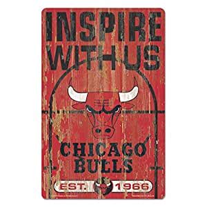 Buy NBA Chicago Bulls 72525010 Wood Sign, 11" x 17", Black Online at ...