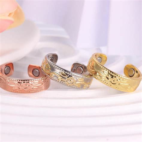 Lymphatic Drainage Copper Ring Therapeutic Magnetic Adjustable Thumb ...