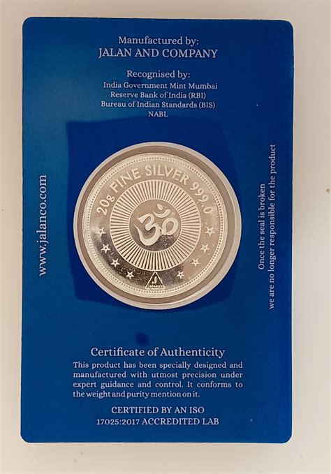 BIS Hallmarked Jalaan’s Silver Coin 10 gms Lakshmi Ganesh Octagon Shape ...