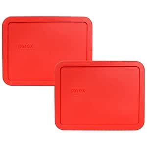 Buy Pyrex 7211-PC Red 6 Cup Rectangular Plastic Lid (2 Pack) Online at ...