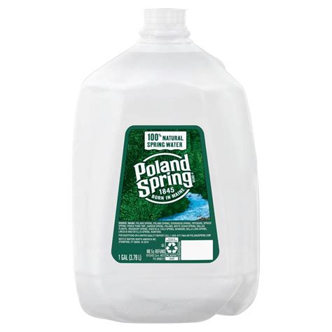 POLAND SPRING Brand 100% Natural Spring Water, 1-gallon plastic jug ...