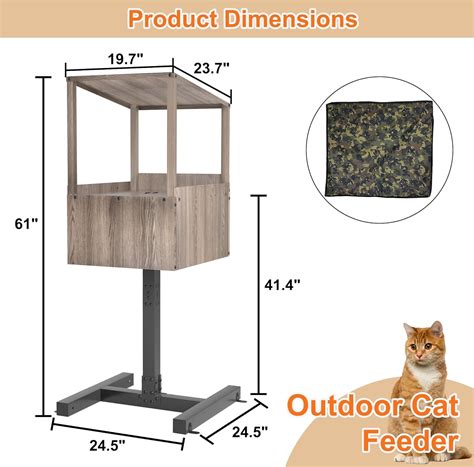 GDLF Outdoor Cat Feeding Station, Weatherproof Elevated India | Ubuy