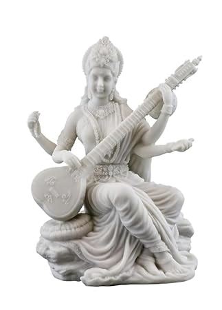 Buy Archna Handicraft Polyresin Goddess Saraswati Statue for Pooja Room ...