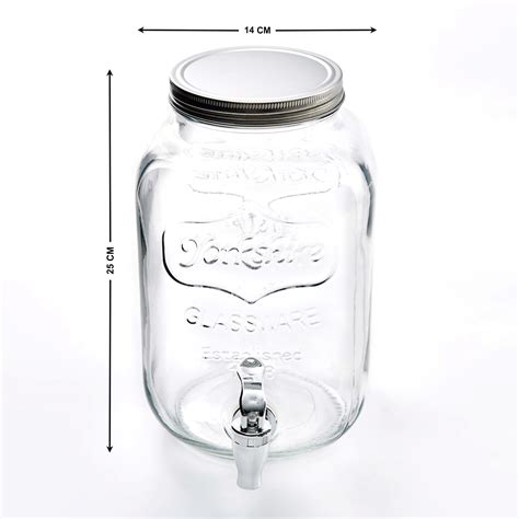 Buy Infinity Cuba Glass Dispenser With Lid - 4L from Home Centre at ...