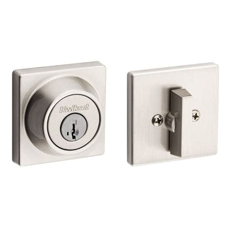 Kwikset Signature Satin Nickel Single Cylinder Deadbolt with SecureKey ...