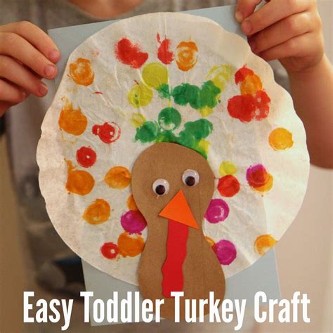 Easy toddler turkey craft with coffee filters – Artofit