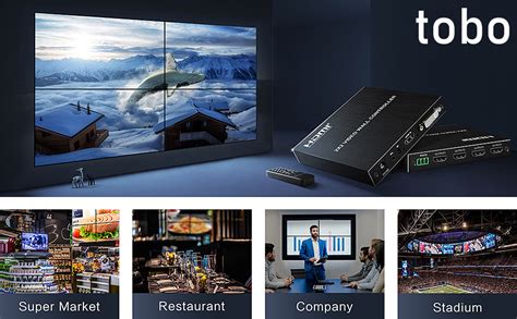 Tobo 4K 2x2 Video Wall Controller Splitter (2021Version) 4X1 Quad ...