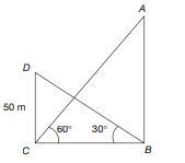 The angle of elevation of the top of a hill from the foot of a tower is ...