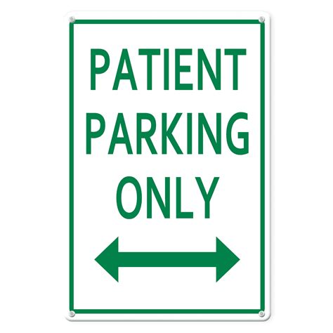 Lucidhisun Patient Parking Only Aluminium Sign 8×12inchch, Sturdy ...