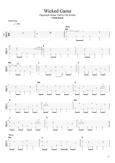 Chris Isaak Wicked Game - Fingerstle Guitar Fingerstyle - Oby Robiin