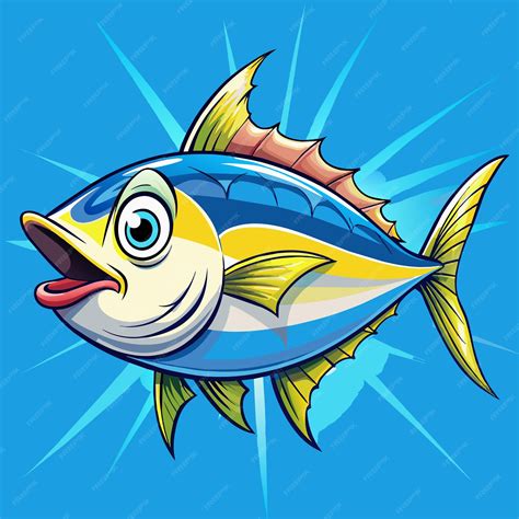Premium Vector | A cartoon drawing of a fish with a big mouth and the ...