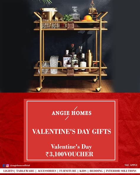 Online Happy Valentine Day Gift Card Voucher for Bar Trolley