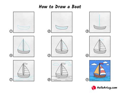 How To Draw A Boat Step By Step Easy at Timothy Mears blog
