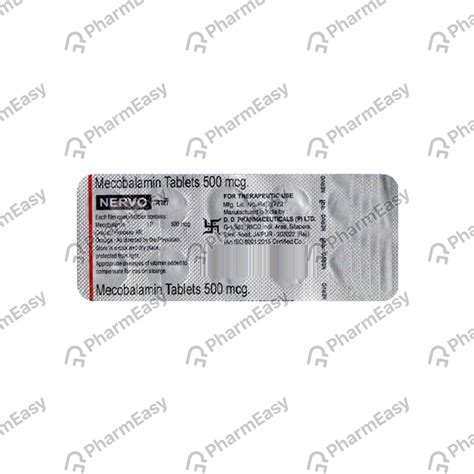 Nervo 500 MCG Tablet (10): Uses, Side Effects, Price & Dosage | PharmEasy
