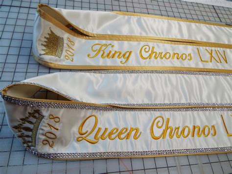 Pageant King or Queen Sashes/diamond Rhinestone Mesh/gold or Silver ...