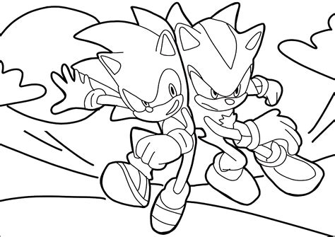 Shadow Sonic Colouring In