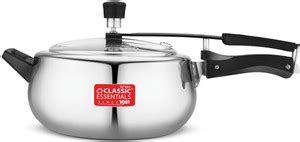 Classic Essentials Triply Concave Inner Lid Pressure Cooker 3 L | ISI ...