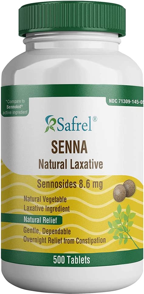 Buy Safrel Senna 8.6 mg Tablets (500 Count) –Natural Sennosides ...