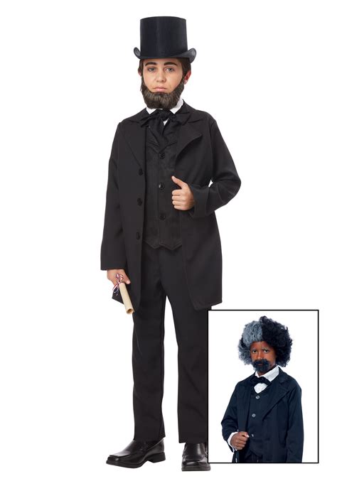 Abraham Lincoln/Frederick Douglass Costume for Boys - Halloween Costume ...