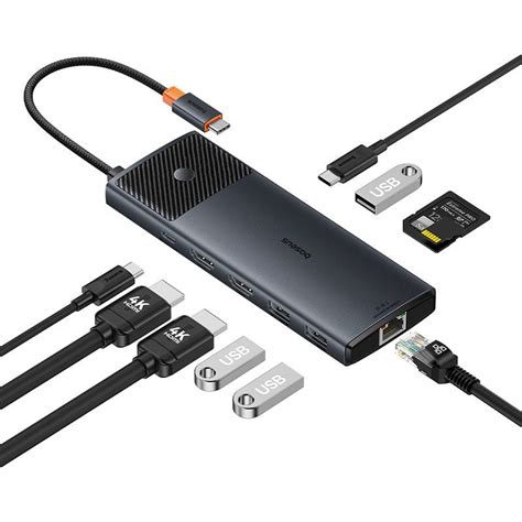 Baseus Docking Station Dual Monitor,10Gbps 10 in 1 Docking Station wit ...
