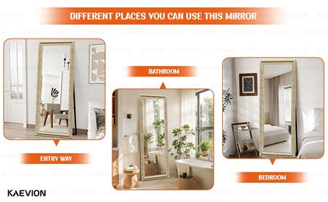 Buy kaevion 65"x22" (5.25 ft) Ornate Antique Full-Length Floor Dressing ...