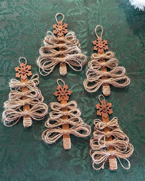 DIY Twine Christmas Tree Ornaments